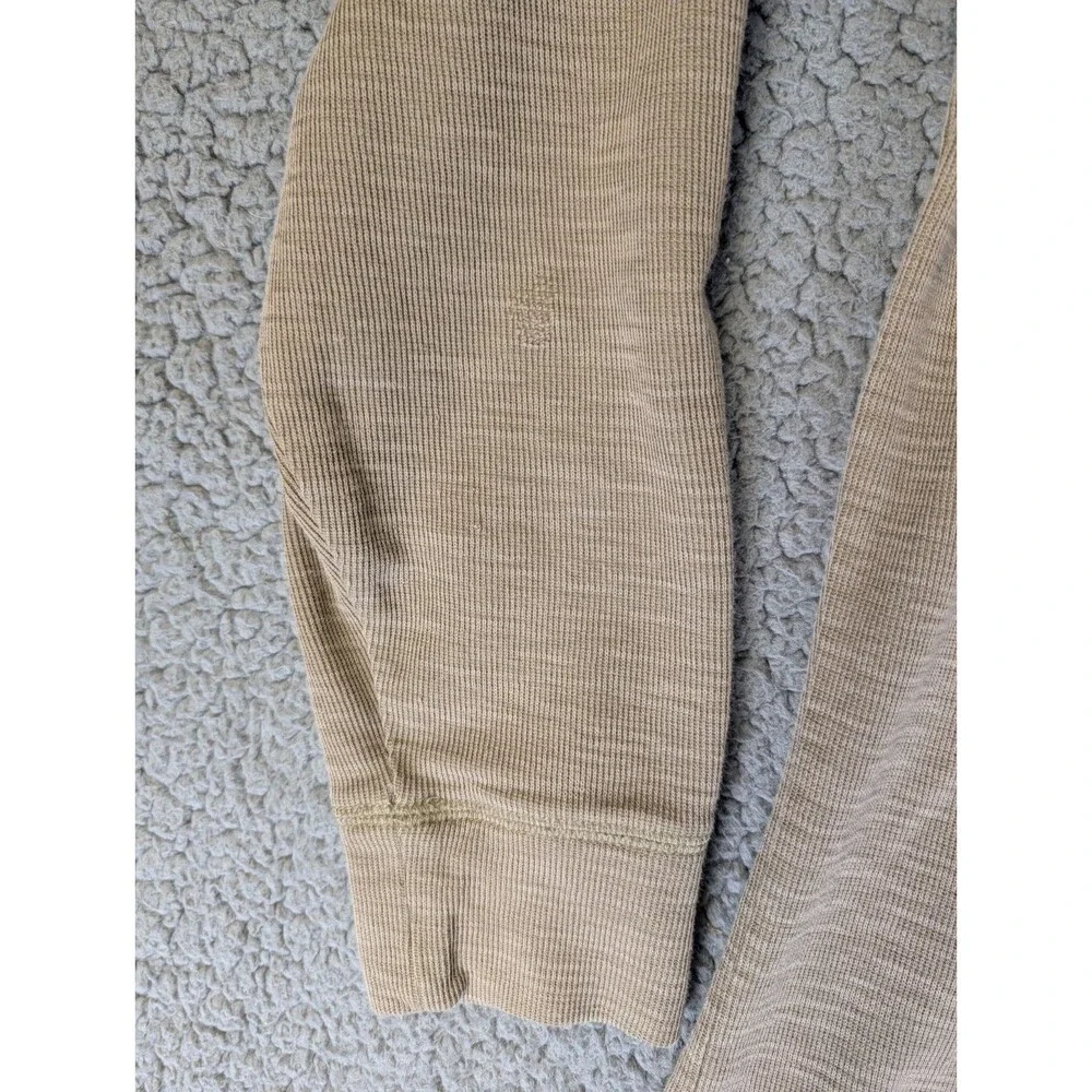 Banana Republic Men's Shirt Brown Henley Distressed Pullover Rugged Casual Med